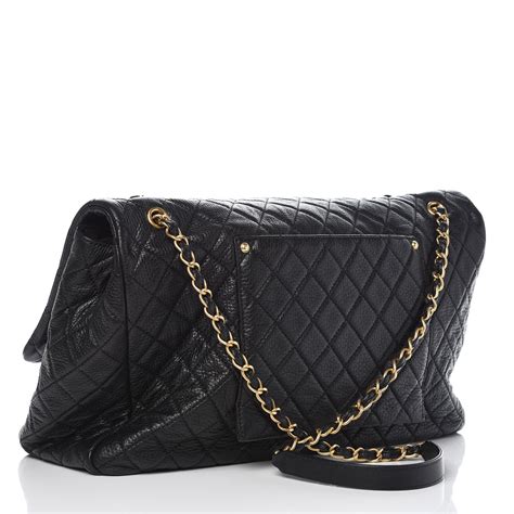 chanel xxl flap bag 2019|CHANEL Caviar Quilted XXL Travel Flap Bag Black.